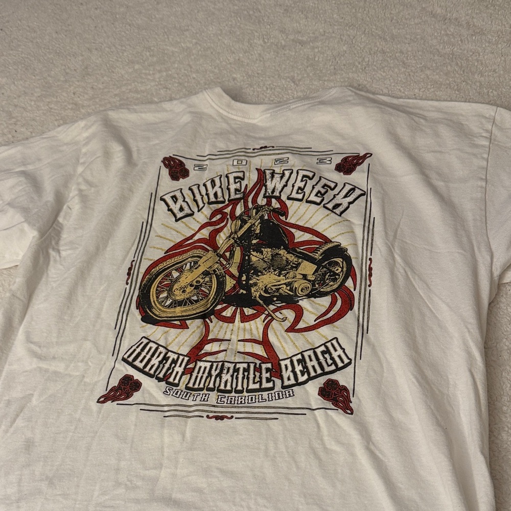 Gildan White Bike Week Graphic Tee